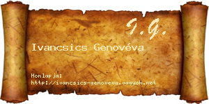 Ivancsics Genovéva névjegykártya